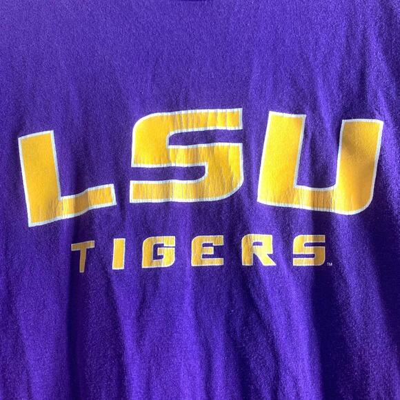 vintage Y2K 2000s NCAA LOUISIANA STATE UNIVERSITY TIGERS COLLEGE LSU tee shirt L - Picture 1 of 6